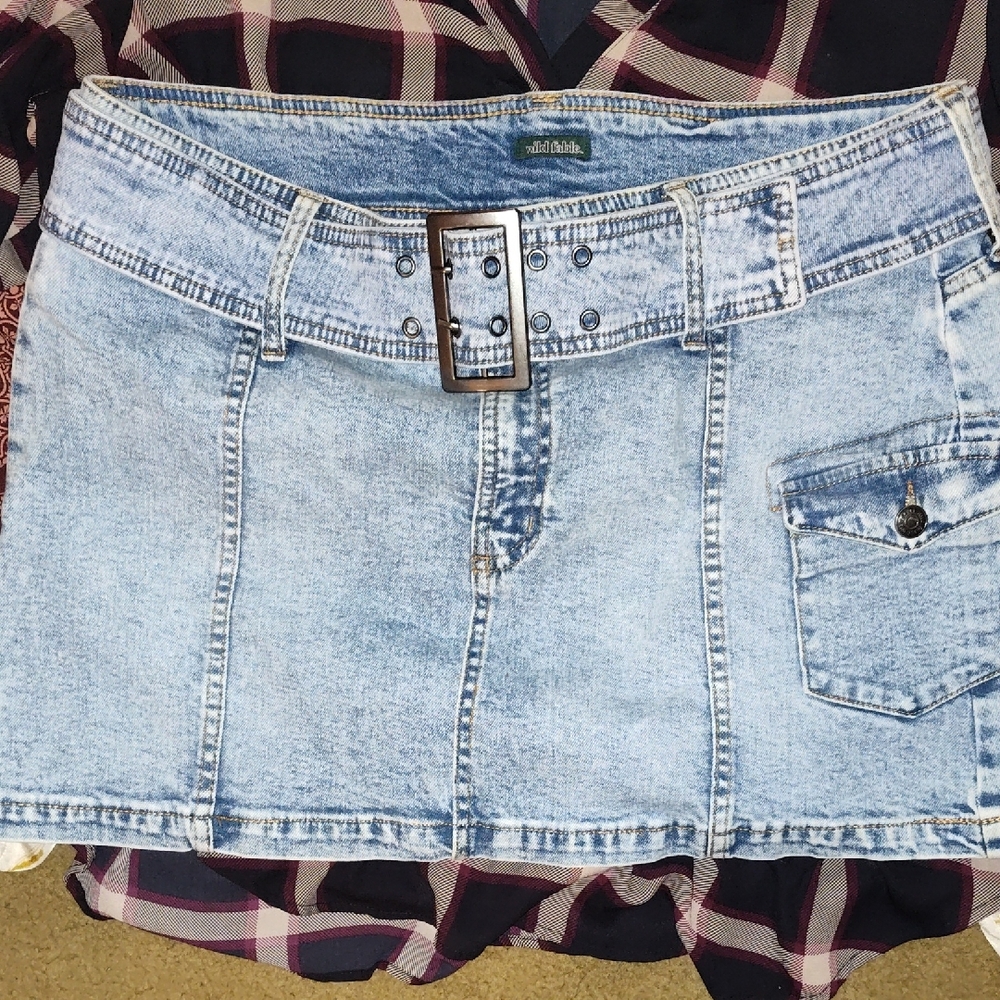 Wild Fable Blue Cargo Mini Skirt for Casual Style